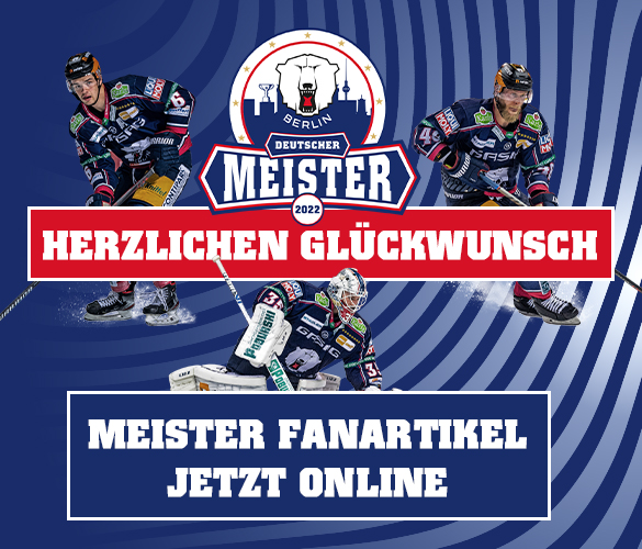 Eisbären Berlin Deutscher Meister 2022 - Fanartikel jetzt im Onlineshop
