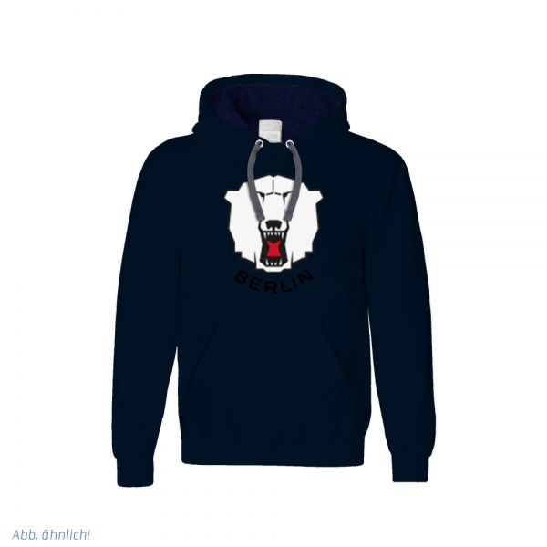 Eisbären Berlin - Hoodie - navy - Logo Schrift schwarz - Gr: 5XL