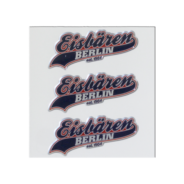 Eisbären Berlin - 3D Aufkleber - Schriftzug - 3er Set