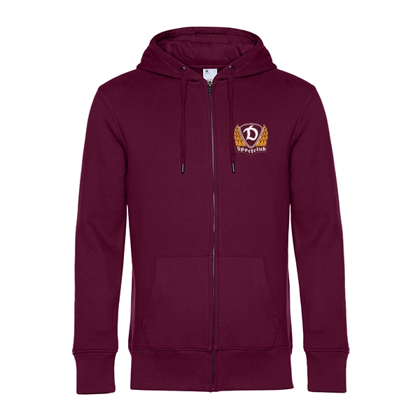 Sportclub Dynamo - Zip Hoody - Logo - weinrot