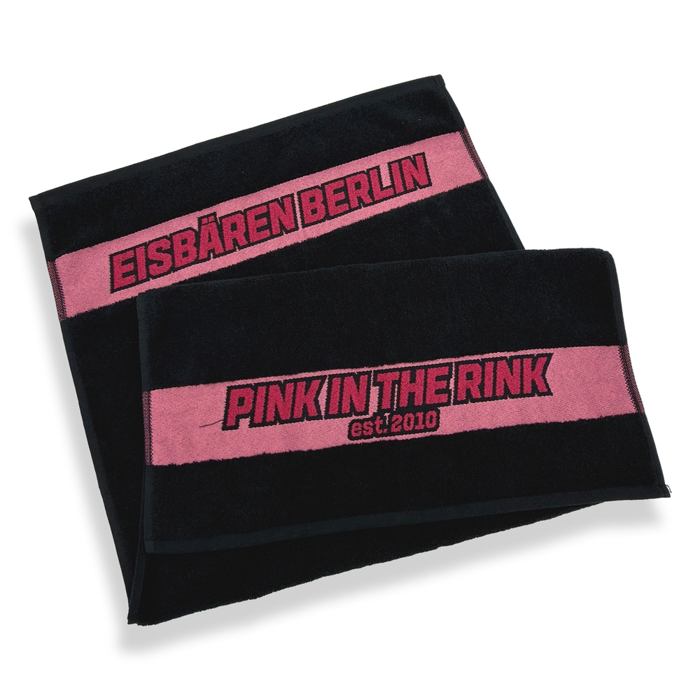 Eisbären Berlin - Handtuch - Pink in The Rink - Schwarz - 50x100cm