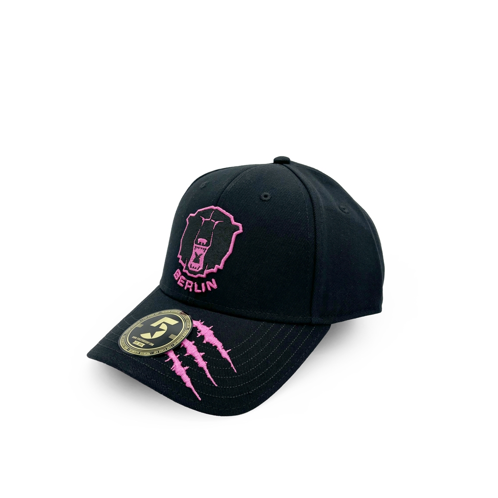 Eisbären Berlin - Curved Cap - black - Scratches - Logo pink