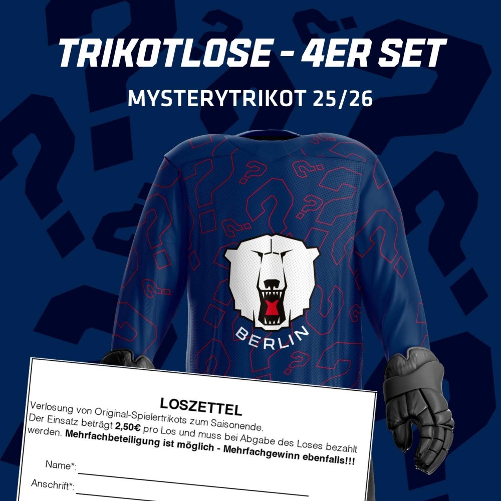 Eisbären Berlin - TRIKOTVERLOSUNG 2026 - 4er Set Lose