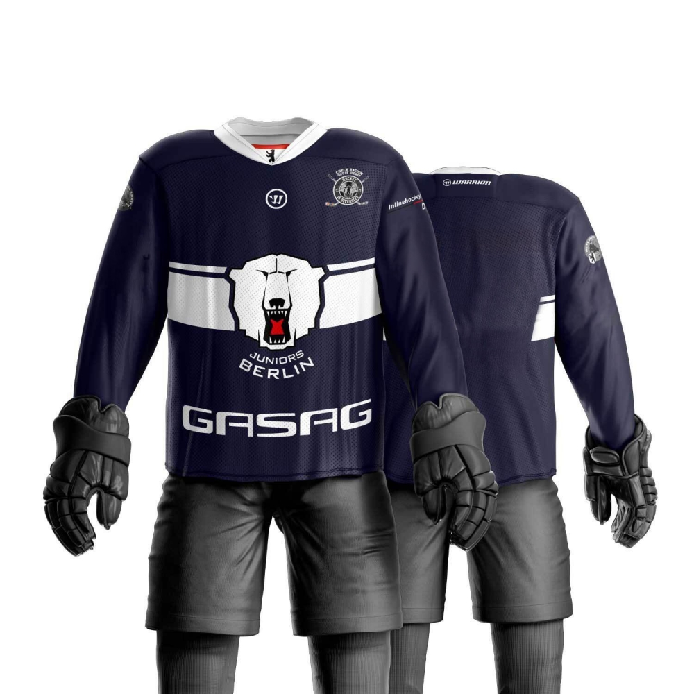 EBJ Skaterhockey - SPIELTRIKOT - Adults/Kids BLAU - BLANKO