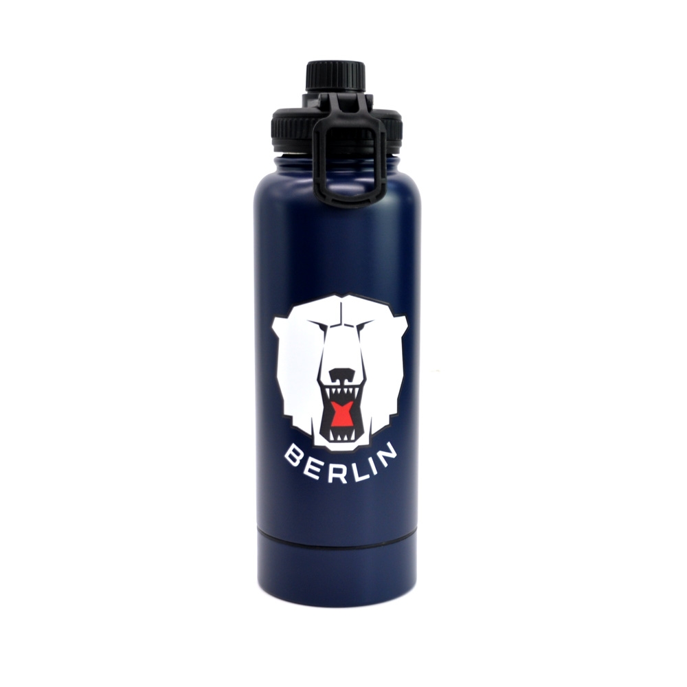 Eisbären Berlin - Trinkflasche blau - Logo - Edelstahl