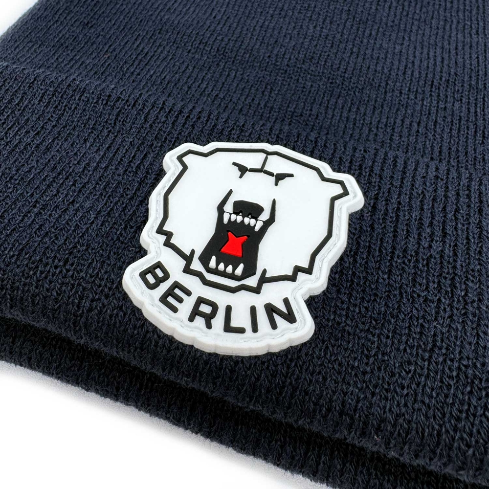 Eisbären Berlin - Bronx Beanie navy - Krempe - Rubber-Patch