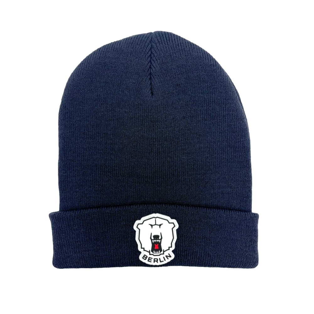Eisbären Berlin - Bronx Beanie navy - Krempe - Rubber-Patch