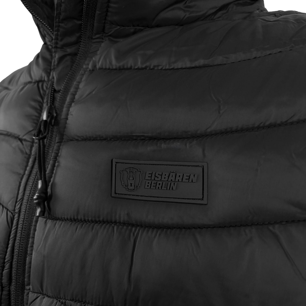 Eisbären Berlin - Steppjacke leicht - schwarz - Rubberpatch