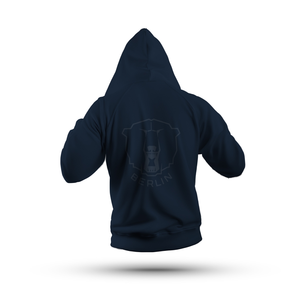 Eisbären Berlin - Zip Hoodie navy - Logo-Print navy - Print