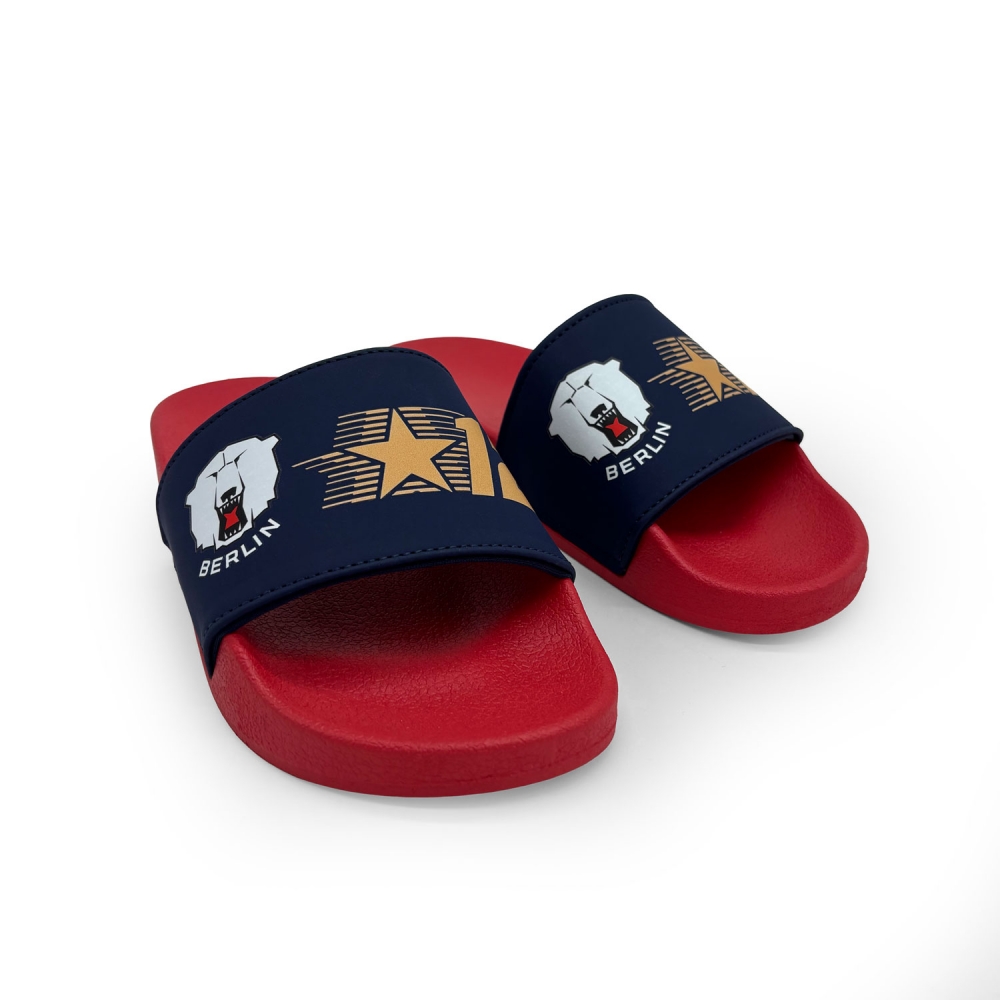 Eisbären Berlin - Badeschlappen blau/rot - 12er Stern Gold