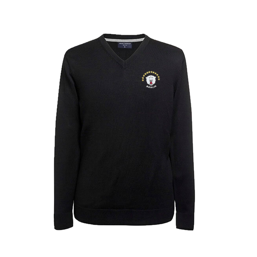 Eisbären Berlin - V-Neck Pullover blk - 12 Sterne rund Logo