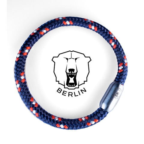 Eisbären Berlin - Magnet-Armband - blau *HANDMADE IN BERLIN*