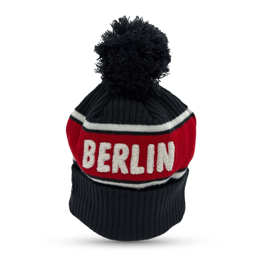 Eisbären Berlin - NE Bommelmütze navy - Schriftzug plüsch