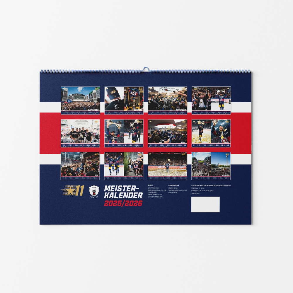 Eisbären Berlin - Saisonkalender 2025/2026 - Deutscher Meister 2025