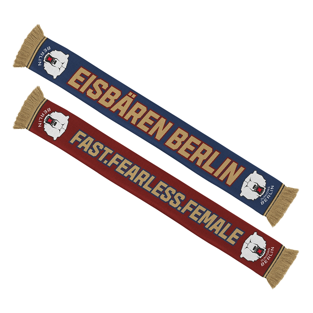 Eisbären Berlin - Fan Schal weinrot/blau - FAST.FEARLESS.FEMALE