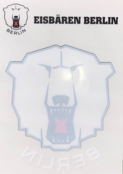 Eisbären Berlin - Aufkleber A7 - 3-f - innenklebend - weiß