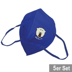 BUNDLE - Eisbären Berlin - FFP2 Maske - blau - Logo - 5er