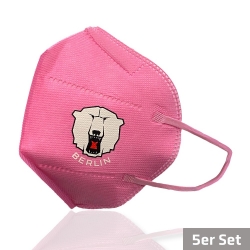 BUNDLE - Eisbären Berlin - FFP2 Maske - Pink - Logo - 5er Set