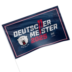 Fahne 150x100cm Logo Frame - Deutscher Meister 2025 - Eisbären Berlin