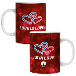 Eisbären Berlin - Jumbotasse - Love is Love - Rot-Blau