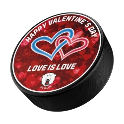 Eisbären Berlin - Puck - Love is Love - rot-blau