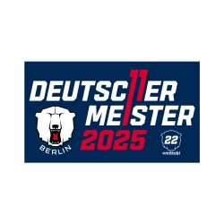 Doming Aufkleber 70x40mm Logo - Deutscher Meister 2025 - Eisbären Berlin