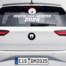 Autoaufkleber 350x157mm weiß - Deutscher Meister 2025 - Eisbären Berlin