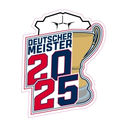 Aufkleber 66x85mm Pokal Logo - Deutscher Meister 2025 - Eisbären Berlin