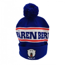 Eisbären Berlin - Beanie - Blau - Krempe+Bommel - Schriftzug