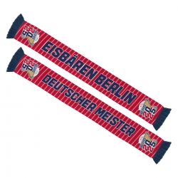 Fan Schal Stripes rot - Deutscher Meister 2025 - Eisbären Berlin