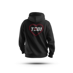 Eisbären Berlin - Hoodie schwarz - #MITTOBI - Herz - Gr: XS