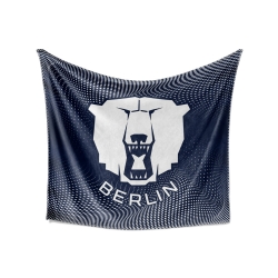 Eisbären Berlin - Kuscheldecke - Logo - 150x170cm - Blau/Weiß