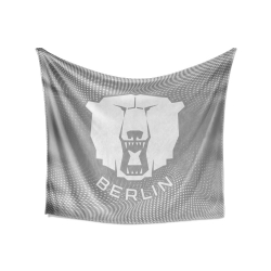Eisbären Berlin - Kuscheldecke - Logo - 150x170cm - Grau/Weiß