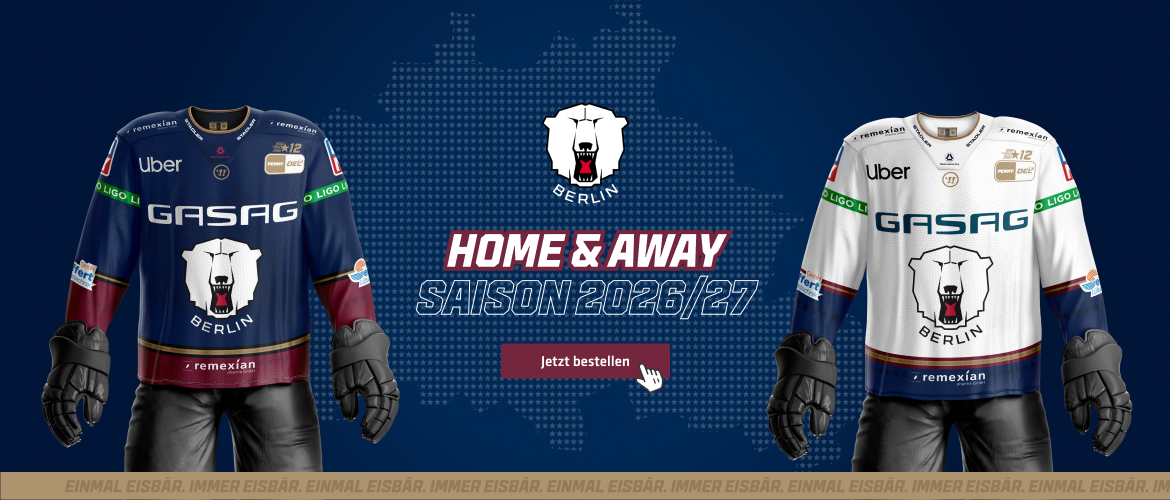Eisbären Berlin - Heim- und Auswärtstrikots Saison 2026/27