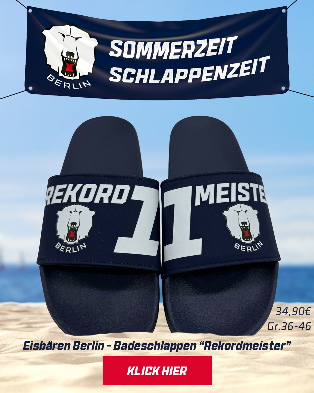 Eisbären Berlin Badeschlappen